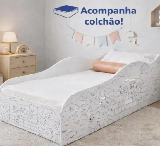 Cama de criança embalada sem uso nem um novinha