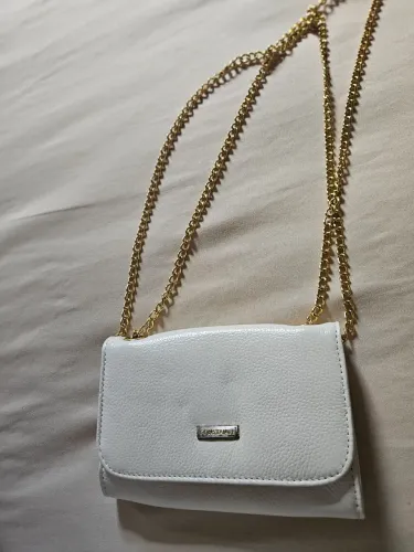 Bolsa Constance Carteira Couro Pequena Off White