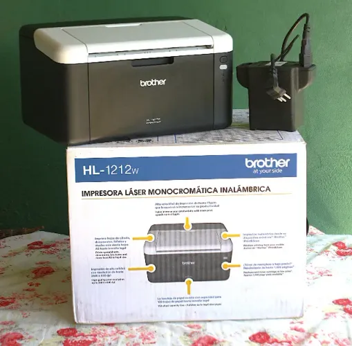 Impressora laser Brother HL-1212W Wi-Fi + Conversor 220-110