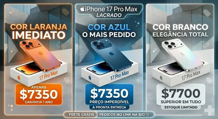 Iphone 17 pro max Lacrado.
