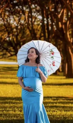 Vestido Gestante Azul bebe