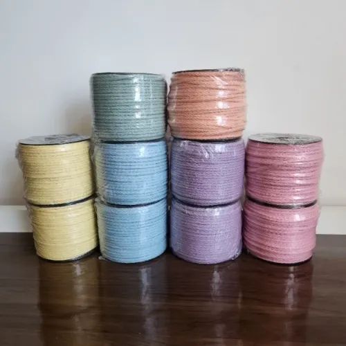 Lote 10 Rolos 100m Cordão de Algodão Cores Pastel 4mm - Macramê Artesanato