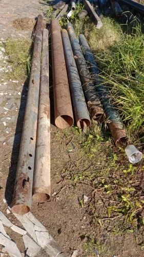 Canos , tubos redondo para pilares de estrutura e ou ,para lavoura para passagens de agua