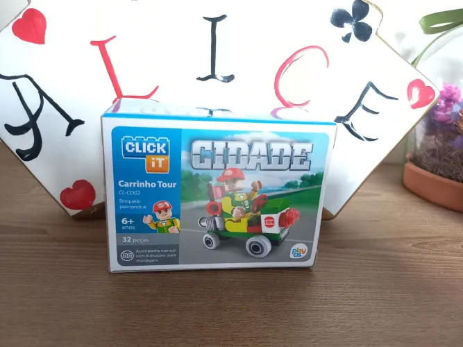 Kit de peças de montar click it tipo lego