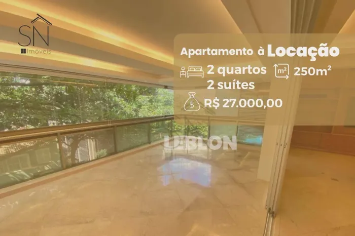 Apartamento com 2 dormitórios para alugar, 250 m² por R$ 37.497,25/mês - Leblon - Rio de J