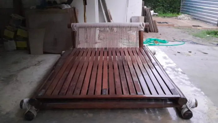 Verde Omã esselente cama de casal alcalipiso