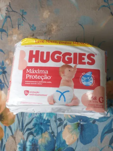 Fraldas Huggies máxima proteção G 58 