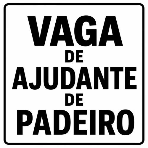Vaga para ajudante de padeiro 