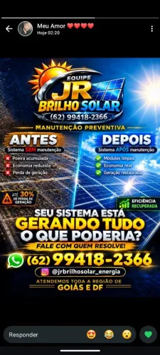 Limpeza de placa solar