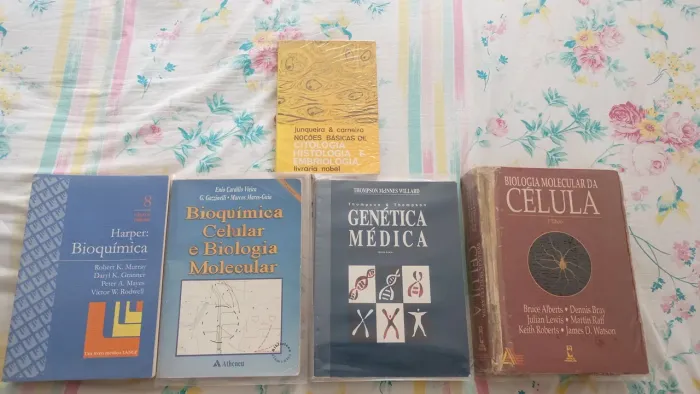 Kit Livros Biologia, Celular, Molecular, Genética, Bioquímica