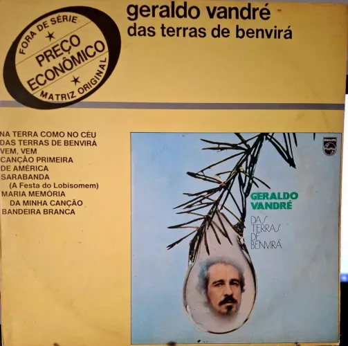 LP Geraldo Vandré - Das Terras de Benvirá | Disco MINT | Capa VG