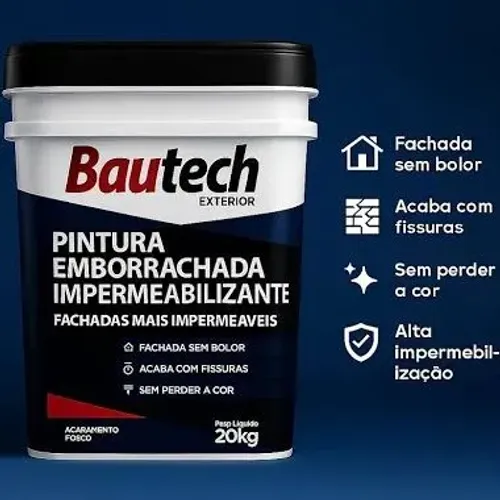 Tinta Emborrachada Bautech 20kg + Brinde Exclusivo