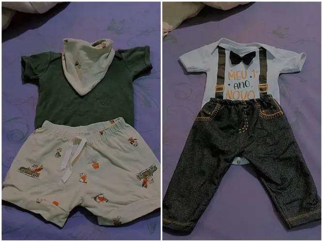  Vende-se Conjunto verde tamanho M e o branco tamanho G 