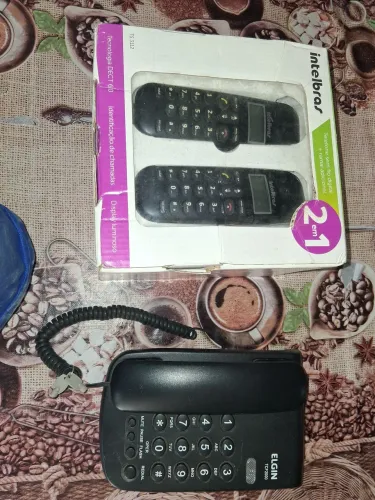 Telefone sem fio digital + ramal 2x1Intelbras TS 3112 e Aparelho Elgin TCF2000 com chave