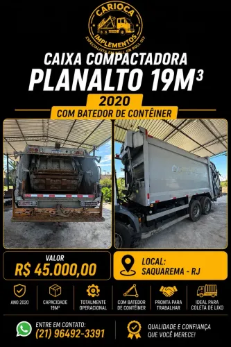 caixa compactadora planalto 19m3