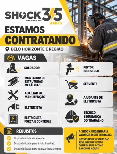 Várias Vagas Área Elétrica e Indústria