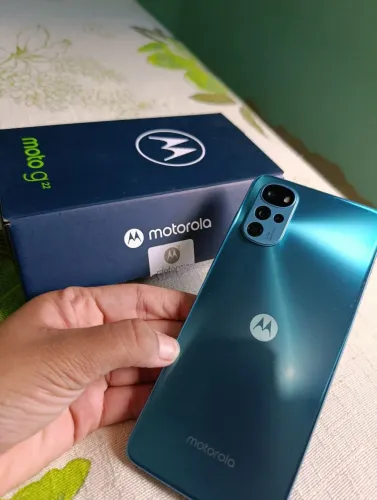 Moto G22 Azul 128GB - Excelente Estado, Caixa e Carregador Original