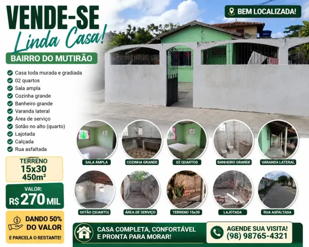 Casa Grande e toda murada em Abaetetuba