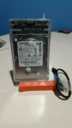 HD 1 TB Toshiba + Cabo USB 3.0 100% Saudável - 3 horas de uso. Livre pra Testes