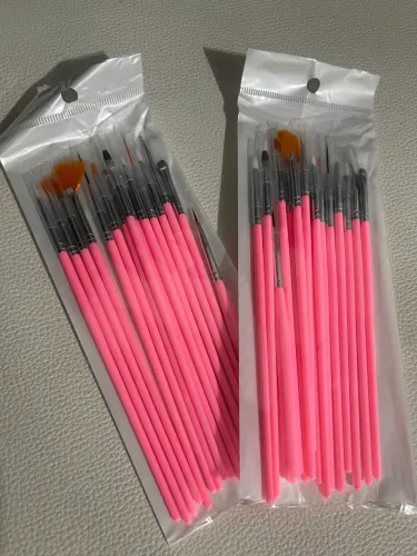 Kit C/ 20 Pacotes de 15 Pincéis Decoração Unhas Nail Art Pincel Profissional