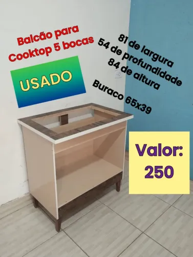 Balcão p Cooktop 4 e 5 Bocas - ENTREGO