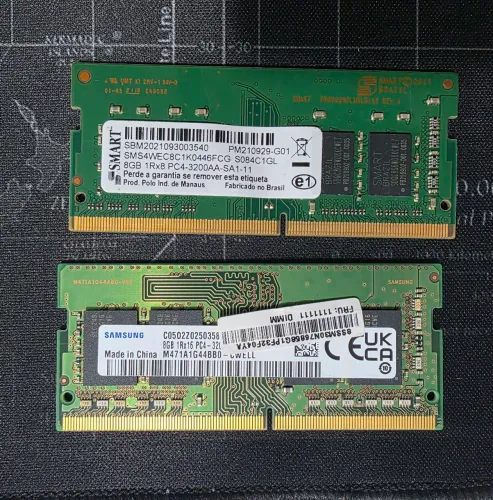 Memória RAM DDR4 1x 8gb 3200mhz p/ Notebook Gamer, seminova- Samsung Smart Dell Lenovo HP