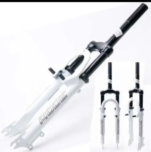 Garfo Suspensão de Bike Aro 26 V-Brake Disco Mode Branco modelo Over 25.4mm