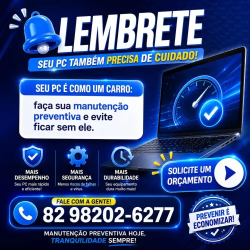 Técnico em Informática - PC Lento? Formatação, Upgrade e Suporte Técnico