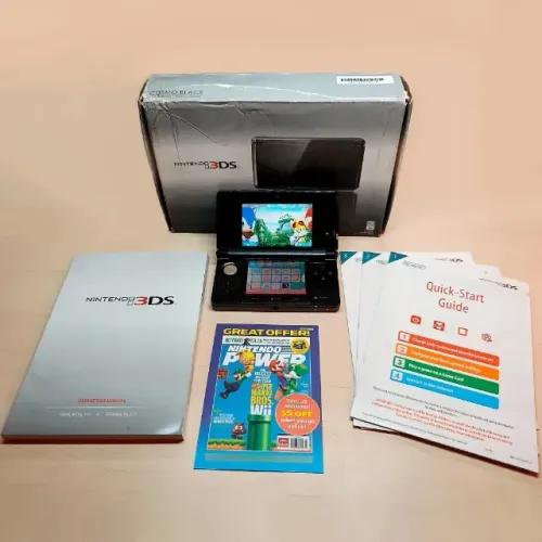 Vídeo Game Portátil Nintendo 3DS Old Preto Bloqueado c/ Caixa e 5 Jogos Digitais