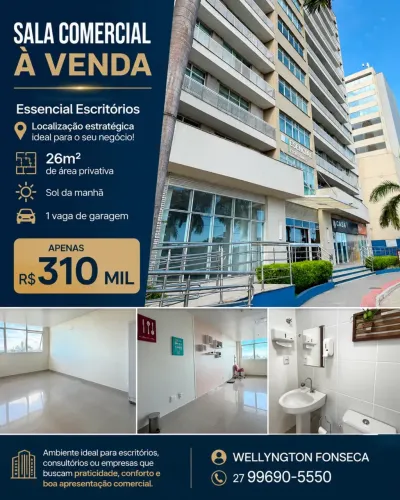 Sala comercial em Laranjeiras 26 m2 no Essencial Escritorios