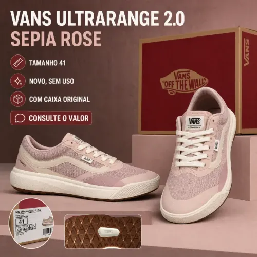 Tênis Vans MTE UltraRange 2.0 Sepia Rose ? Tamanho 41