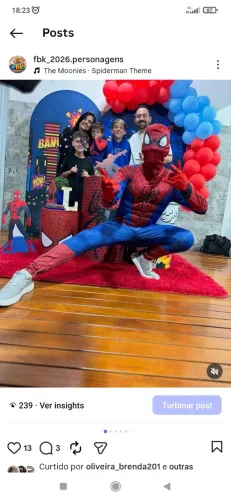Personagens vivos, animação de festas e eventos