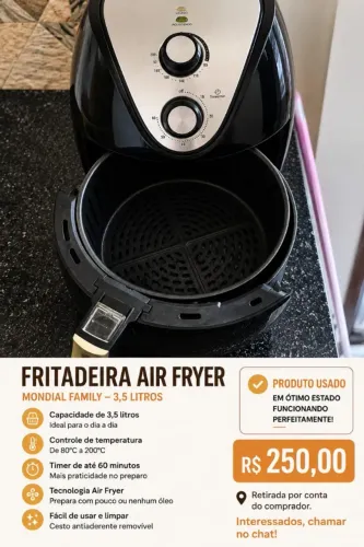 ? Air Fryer Mondial Family 3,5 Litros