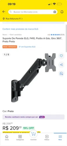 Suporte de parede ELG novo