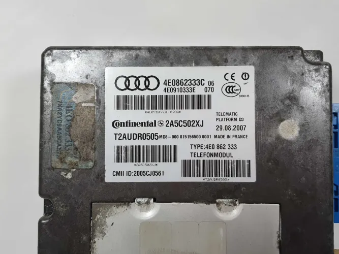 Módulo Telefone Celular Audi A8 D3 2003 A 2009 4e0862333c