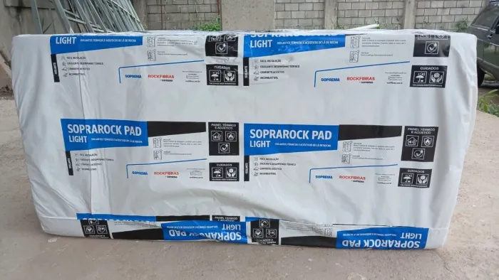 Painel Lã de Rocha - 4,32m² 51x1200x600mm - 32kg/m³ (6 placas)