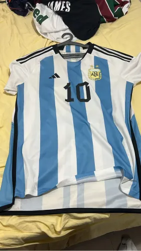 Argentina 2022 Messi 10 adidas L Slim ? Personalização origina