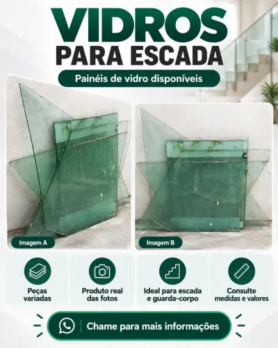 Kit de Vidros para Escada / Guarda-Corpo - Várias Peças