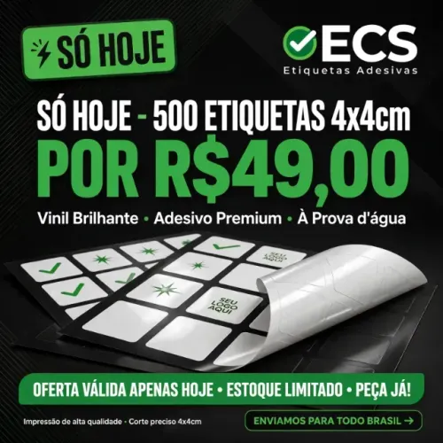  PROMOÇÃO RELÂMPAGO - SÓ HOJE - 500 ETIQUETAS POR R$49,00 ?
