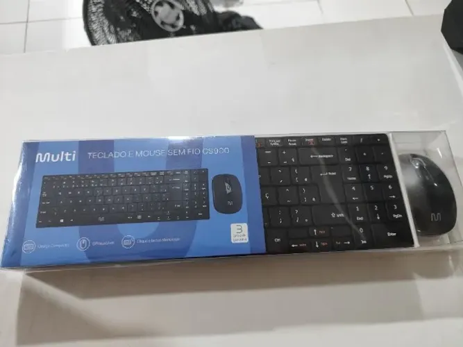 Teclado E Mouse Cs900 Usb 1600 Dpi Ajustavel Pto Multi