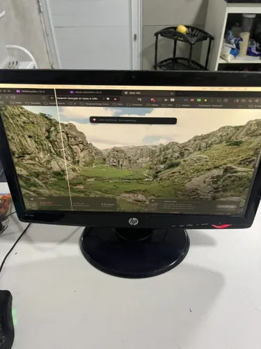 Monitor HP (carcaça LG W1943SC) 19" com base ? defeito: linha vertical à esquerda