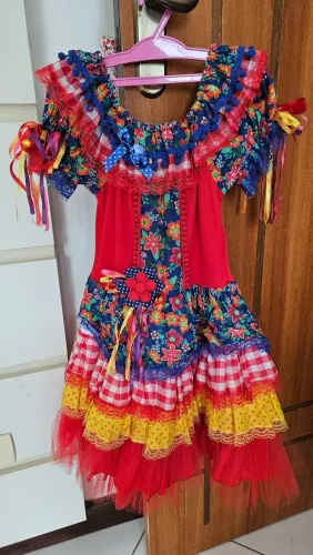 Vestido Caipira infantil - tam. 6