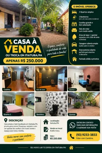 Casa a Venda ou Troca em Itaituba - Pa