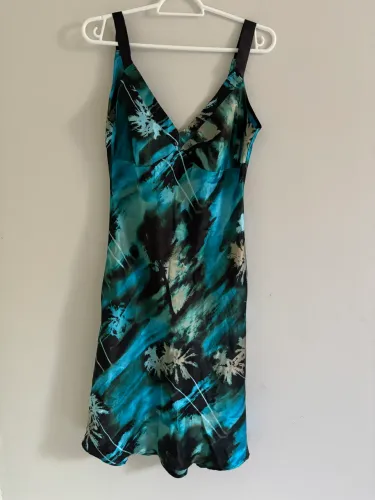 vestido confortável azul