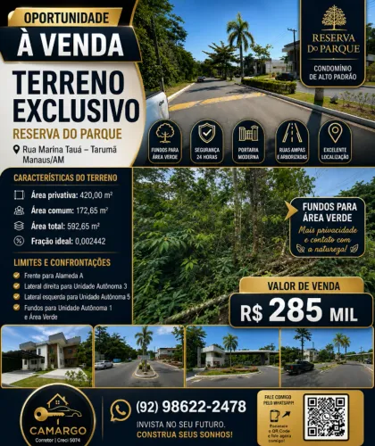 lote no condominio reserva do parque