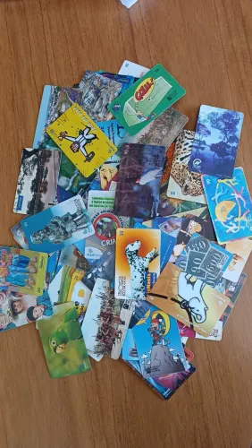 Coleção de cartões de telefone