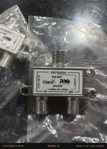 Diplex para antenas divisão de sinal