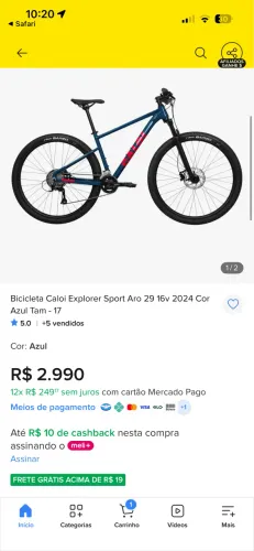 Bicicleta Caloi Explorer Aro 29 Tam. M
