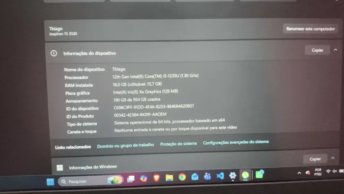 Notebook Dell Inspiron 15 