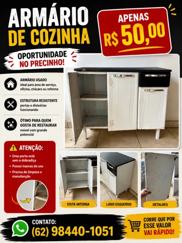 ARMÁRIO DE COZINHA - INOX - (No precinho)